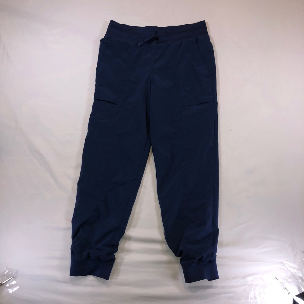 All in Motion Boys Navy Blue Athletic Jogger Pants Size L 10/12 Stretch Active